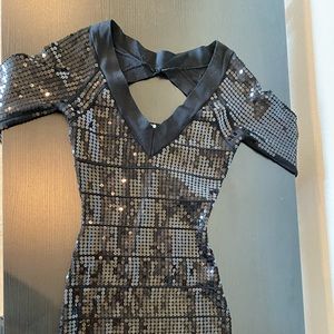 Guess black sequenced dress